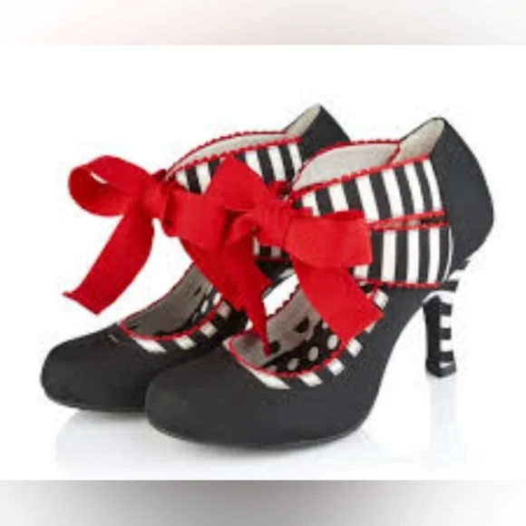 Retro Vegan Stripe Mary Jane Heels Women's - Picture 3 of 16